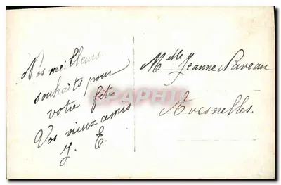 Santa Catarina — jovem mulher em vestido antigo segurando um vaso de rosas — Furia 1797/s — Verso