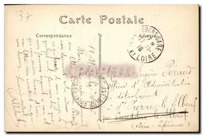 Castelo de CHENONCEAUX (Indre-et-Loire), sobre o Cher — fachadas Norte (entrada) e Leste (pavilhões da capela e da biblioteca) — ND. Fot. — Verso