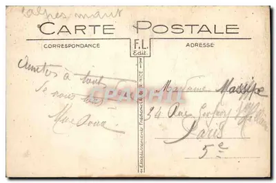 Ogród Albert I i Fontanna Tritonów — F. L. — NICE (A.-M.) — Rewers