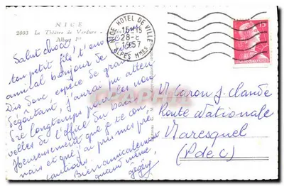 Jardim de Albert 1º — Nice — editor desconhecido — Verso