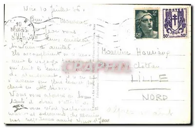 Nice — Zatoka Aniołów w zachodzie — nr 1050 — Rewers