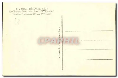 Zamek Montresor — Montresor (Loir-et-Cher) — E. DUPRÉ, Tours — Rewers