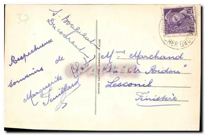Chenonceau — Zamek. — Façada wschodnia — Wydawnictwo Galeries Modernes, Illios, nr LL.12 — Rewers