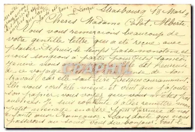 Strasburg - Plac Republiki i Pałac na Rzecze Ren – Stara pocztówka n°168 — Rewers