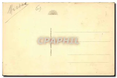 Strasbourg — Pałac Rohan i Katedra — Stara pocztówka n° 197 — Rewers