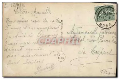 Floresta nebulosa — vista de outono — P-C Paris n°1124 — Verso