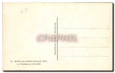 Mont Ste-Odile — Grobowiec św. Odilii — CPAPHIL Strasbourg — Rewers