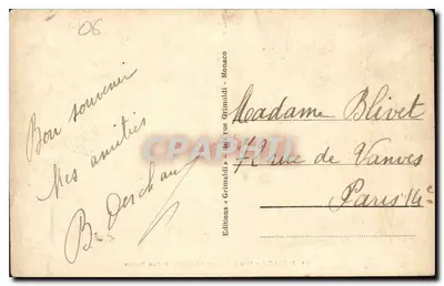 Monaco - Vista su Monte-Carlo e Capo Martin — Edizioni « Grimaldi » — Verso