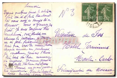 Riu em montanha — ponte de madeira — editor não identificado, N°3 — Verso