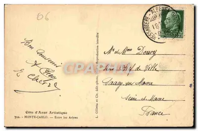 Monte-Carlo — Widok panoramiczny — L. Gilletta, 712 — Rewers