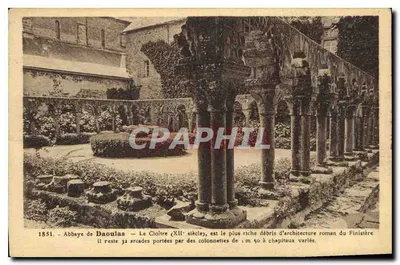 Abadia de Daoulas — O Cloître (século XII) — editor De Doura, n° 1851