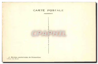 Rzeka podziemna Bramabiau — Aven du Balse — Wydawca: Sec. des Arts Universités, Toulouse — Rewers