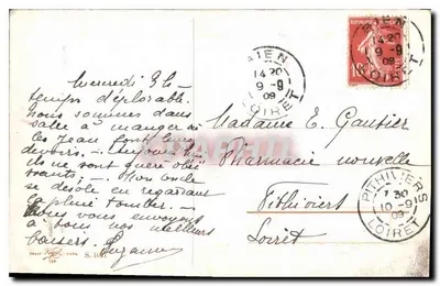 Las z potokiem — wydawca Traité Napoléon, nr 1041 — Rewers