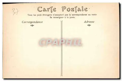 Langeais — O Castelo, fachada meridional — editor não visível, n° de série 22 — Verso