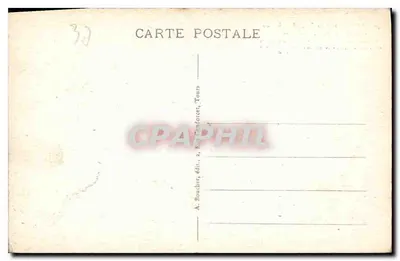 Loches (Loir-et-Cher) — O Castelo (Parte Sul do Logis do Rei) — A. Boucher, editor, Tours — Verso