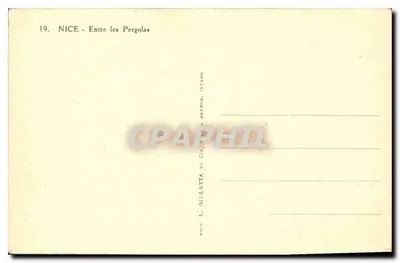 Nice — Entre as Pergolas — Gilletta — Verso