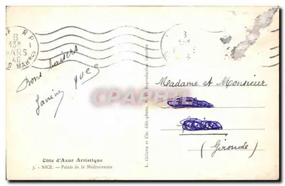 Pałac Mediteranu — Nice — Gilletta — Rewers