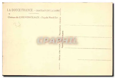 Château de Chenonceaux — Noordoostgevel — Edities van Arte YVON — Achterkant