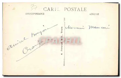 Chinon (Indre-et-Loire) — Ogólny widok zamek (monument historyczny X do XVe wieku) i rzeka Vienne — R.D. — Rewers