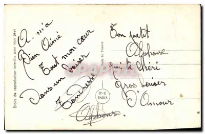 Para zakochana — tekst poetycki — P-C PARIS n° 4009/1 — Rewers