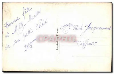 Uśmiechnięta kobieta trzymająca list — Święta Katarzyna — La Roger, n° 3632 — Rewers
