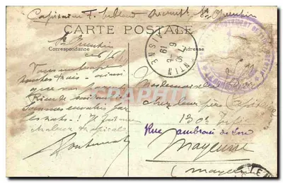 St-Quentin - A Bolsa do Comércio - Março 1919 — Verso