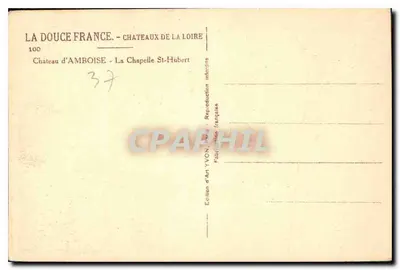 Capela São Huberto — Amboise — Edição de Arte YVON — Verso