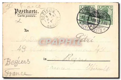 Strasburg - Munster — wydawca Kunstverlag v. Felix Lübb, Strasburg, nr 8163a — Rewers