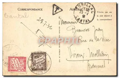 Wodospad Roucoule — Okolice Vic-sur-Cère — LL. — Rewers