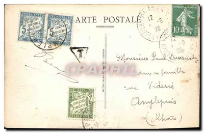 Lourdes — Widok świątyń z Zamku Fort — Wydawnictwo Palais, Lourdes, nr 4 — Rewers