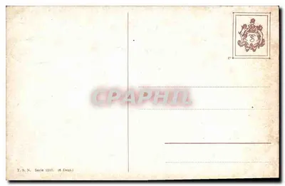 Krajobraz wiejski z domem i kwiatami — T.S.N. seria 1287 (6 rysunków) — Rewers