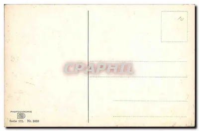 Drzewo przy jeziorze — zachód słońca — Photochromie, seria 171, n° 8088 — Rewers