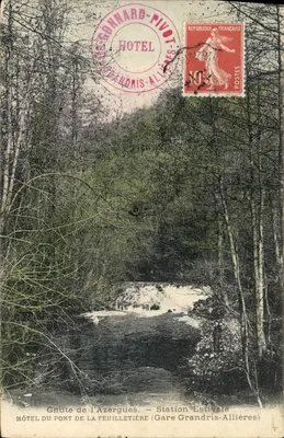 Cachoeira da Azergues — Estação de Verão — Hotel do Ponte da Feuilletière (Estação Grandris-Allières)