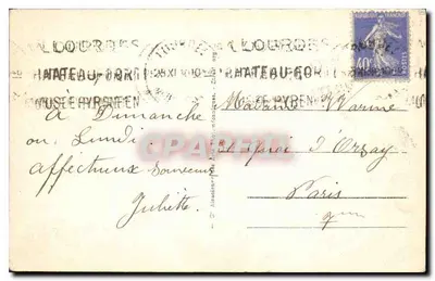 Lourdes - Zamek i góry — wydawca nieznany, nr 94 — Rewers