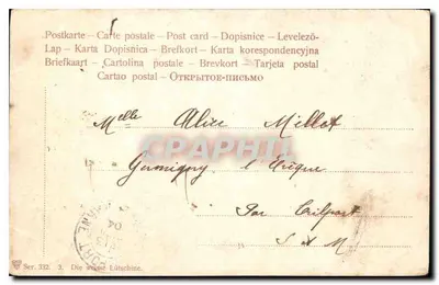 Rapide nas montanhas — cena tempestuosa — editor Ser. 332, Die Weiße Lütschine — Verso