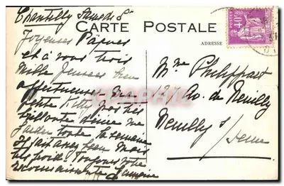 Floresta de CHANTILLY — A mesa — Encontro de caça — Verso