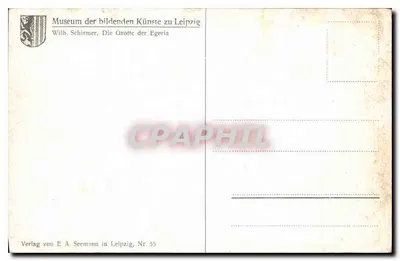Jaskinia Egeria — Leipzig — Verlag von E. A. Seemann — Rewers
