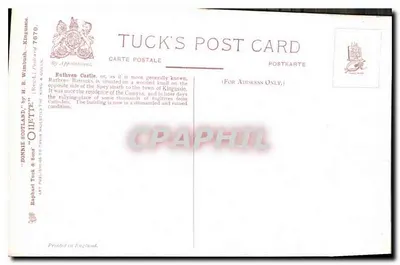 Castillo de Ruthven — S. Kingussie — Tuck's Post Card — Reverso