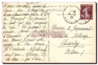 Góry Arly i tunel — Trasa z Ugine do Flumet — Savoie — n°320 — L. Morand, fot. édit. — Rewers