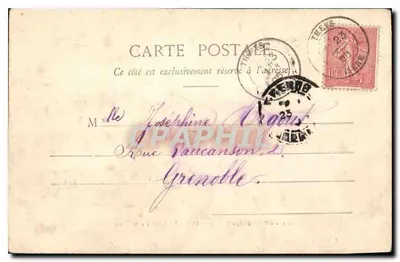 Grenoble — Most Szpitala i Kolej Alp — Cliché A. V., wyd. L. Pons, n° 439 — Rewers