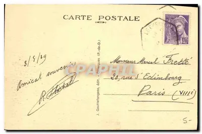 Clermont-Ferrand — Algemene uitzicht — Plateau de Gergovie — J. Gouttefangeas, uitgever — Achterkant