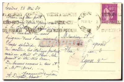 Lourdes — A Cachoeira do Gave — Editor não identificado, número de série 105 — Verso