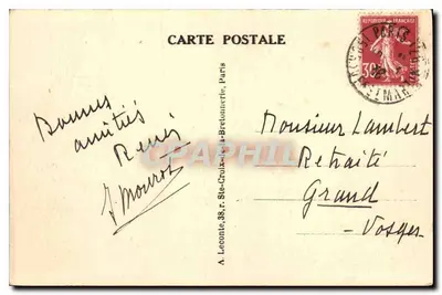 PARIS — A Câmara dos Deputados — editor A. Leconte, n° 68 — Verso
