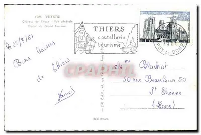 Thiers — Widok ogólny — Réal-Photo — Rewers