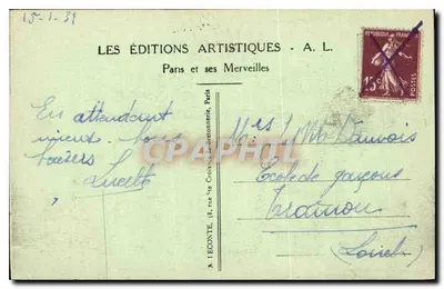 Parigi - Arco di Trionfo del Carrousel — A.L. Edizioni Artistiche — Verso