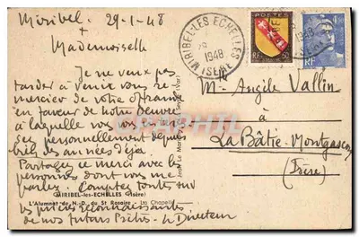 Wnętrze kaplicy Alumnat Notre-Dame de la Rosière — Miribel-les-Echelles — wydawca nie widoczny — Rewers