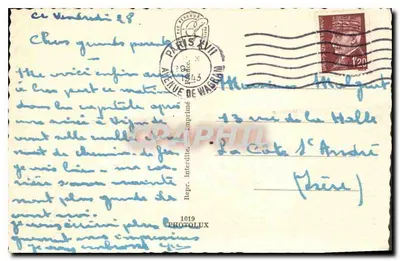 Paris - Avenue de l'Opéra — vista panorâmica — Photolux, n°1019 — Verso
