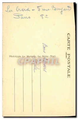 Pontmain (Mayenne) — La Basilique — Édition M. Ponnier, 'A Jeanne d'Arc' — Verso