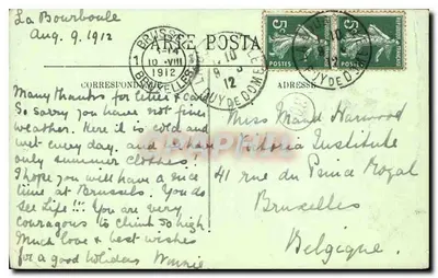 La Bourboule-les-Bains (Puy-de-Dôme, Auvergne) — Hotel Medicis — widok z lotu — Rewers
