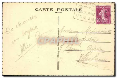 O pico do Lisieux visto da estrada de Tence ao Chambon-sur-Lignon — As Cévennes — Edição Jean Bournay — Verso